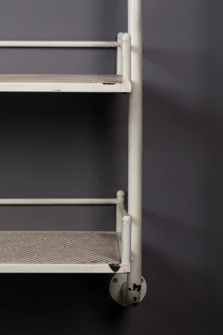 Badregal Wandregal Spiegel Vintage Barber Metall Used-Look 120/70 XL-DutchBone Sale