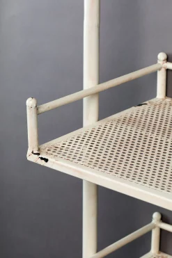 Badregal Wandregal Spiegel Vintage Barber Metall Used-Look 120/70 XL-DutchBone Sale