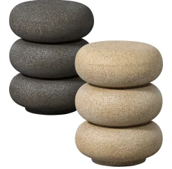 Beistelltisch Couchtisch Laurel Organic Stone Schwarz 50 cm-WOOOD Best