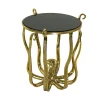 Beistelltisch Couchtisch Krake Metall Gold Marmorplatte Octopus-Vintagehaus Online