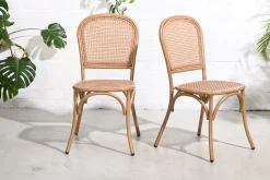 Bistrostuhl Outdoorstuhl Cabana PE-Rattangeflecht/Alu-Vintagehaus Discount