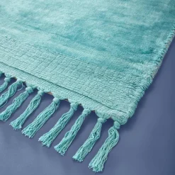 Boho Teppich Velvet Touch 160 x 230 cm Türkis-Vintagehaus New