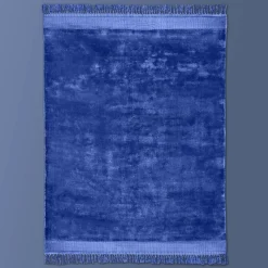 Boho Teppich Velvet Touch 160 x 230 cm Dunkelblau-Vintagehaus Sale