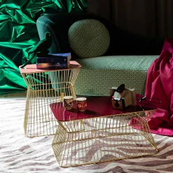 Couchtisch Beistelltisch No Offence Gold Dusky Pink Metall/Emaille-Bold Monkey Outlet