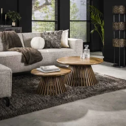 Couchtisch Retro Tweak Konisch Mangoholz Groß-Vintagehaus Clearance