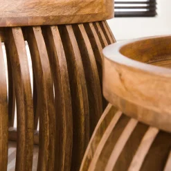 Couchtisch Retro Tweak Mangoholz 2er Set-Vintagehaus Discount