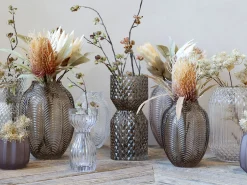 Deko Vase d'art Glas mit Diamantschliff-Chic Antique Outlet