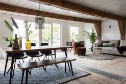 Esstischbank Alagon Baumkante Walnußfurnier 160-DutchBone Best