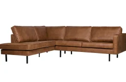 Ecksofa Eckbank Leder Rodeo 3-Sitzer Cognac Links 266/213 cm-BePureHome Discount