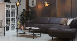 Ecksofa Recycle Leder Statement Dunkelgrau Links 274 x 210-BePureHome Best