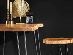 2er Set Barhocker Wood Akazie Baumkante/Baumscheibe-Vintagehaus Outlet