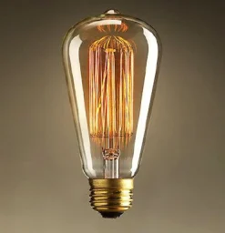 4er Set Glühfadenlampe "Squirrelcage" 40W Vintage E27 Kohlefadenglühbirne Edison Tropfen-Vintagehaus Accessoires Online