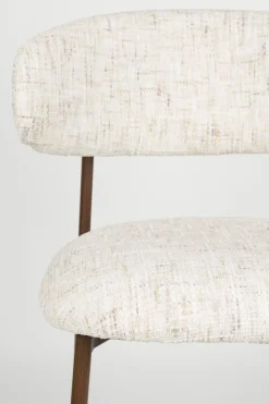 2er Set Retro Barhocker Claes Walnussholzoptik Off-White-Vintagehaus Outlet