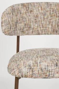 2er Set Retro Barhocker Claes Walnussholzoptik Multicolour-Vintagehaus Outlet