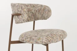 2er Set Retro Esszimmerstühle Claes Walnussholzoptik Multicolour-Vintagehaus Sale