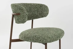 2er Set Retro Esszimmerstühle Claes Walnussholzoptik Grün-Vintagehaus Clearance