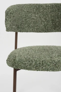 2er Set Retro Esszimmerstühle Claes Walnussholzoptik Grün-Vintagehaus Clearance