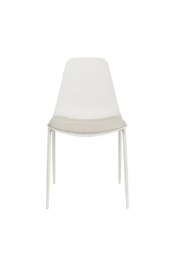 4er Set Retro Esszimmerstuhl Schalenstuhl Jeffrey in Weiß-Vintagehaus