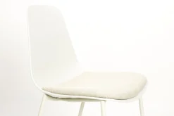 4er Set Retro Esszimmerstuhl Schalenstuhl Jeffrey in Weiß-Vintagehaus