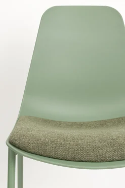 4er Set Retro Esszimmerstuhl Schalenstuhl Jeffrey in Grün-Vintagehaus New