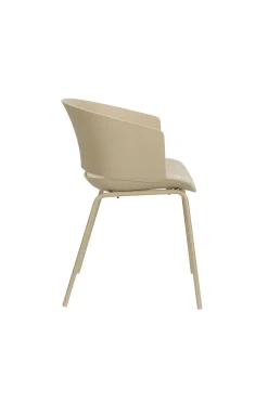 4er Set Retro Esszimmerstuhl Schalenstuhl Jessica in Beige-Vintagehaus Hot