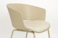 4er Set Retro Esszimmerstuhl Schalenstuhl Jessica in Beige-Vintagehaus Hot