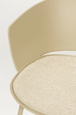 4er Set Retro Esszimmerstuhl Schalenstuhl Jessica in Beige-Vintagehaus Hot