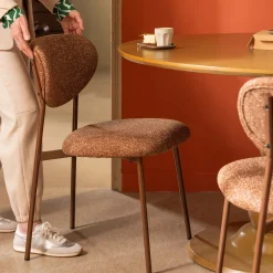 2er Set Retro Esszimmerstuhl Polsterstuhl Valor Braun-WOOOD Sale