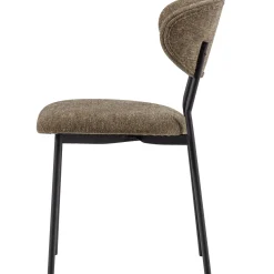 2er Set Retro Esszimmerstuhl Polsterstuhl Kjeld Samt Chenille Grün-WOOOD Clearance