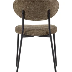 2er Set Retro Esszimmerstuhl Polsterstuhl Kjeld Samt Chenille Grün-WOOOD Clearance