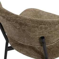 2er Set Retro Esszimmerstuhl Polsterstuhl Kjeld Samt Chenille Grün-WOOOD Clearance