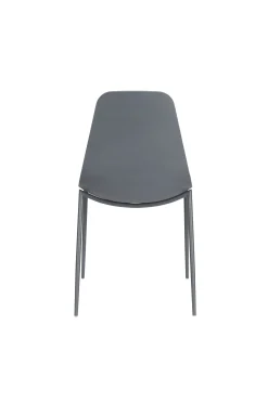 4er Set Retro Esszimmerstuhl Schalenstuhl Jeffrey in Grau-Vintagehaus Clearance