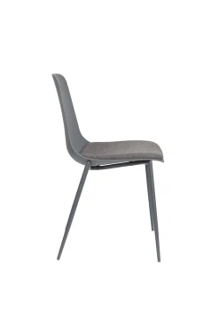 4er Set Retro Esszimmerstuhl Schalenstuhl Jeffrey in Grau-Vintagehaus Clearance