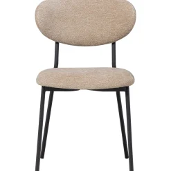 2er Set Retro Esszimmerstuhl Polsterstuhl Kjeld Samt Chenille Natur-WOOOD Outlet