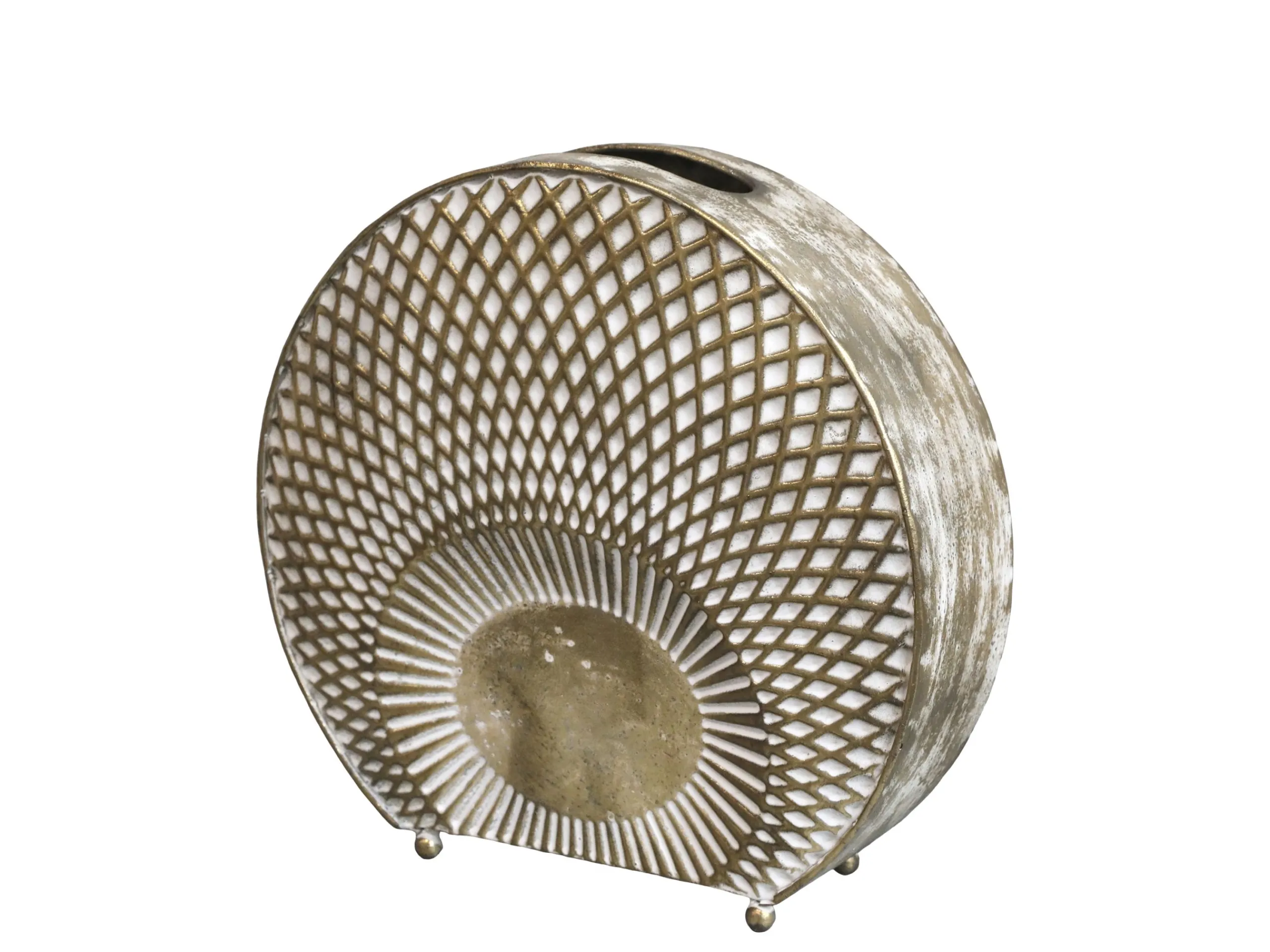 2er Set Vintage Vase Old Hollywood Metall Antik-Gold-Chic Antique Hot