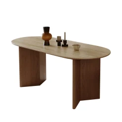 Essgruppe Travertin Tisch Tivoli + 6 Esszimmerstühle Linea-Vintagehaus New