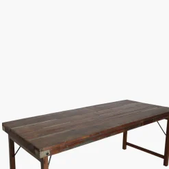 Esstisch Outdoortisch 190/80 cm Markttisch Vintage Klapptisch Braun-Raw Materials Clearance