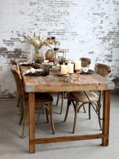 Esstisch Outdoortisch 165/70 Markttisch Vintage Klapptisch Braun-Raw Materials Best