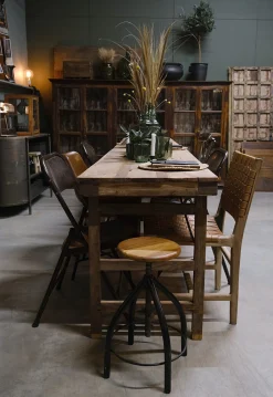 Esstisch Outdoortisch 175/60 Markttisch Vintage Klapptisch Braun-Raw Materials New