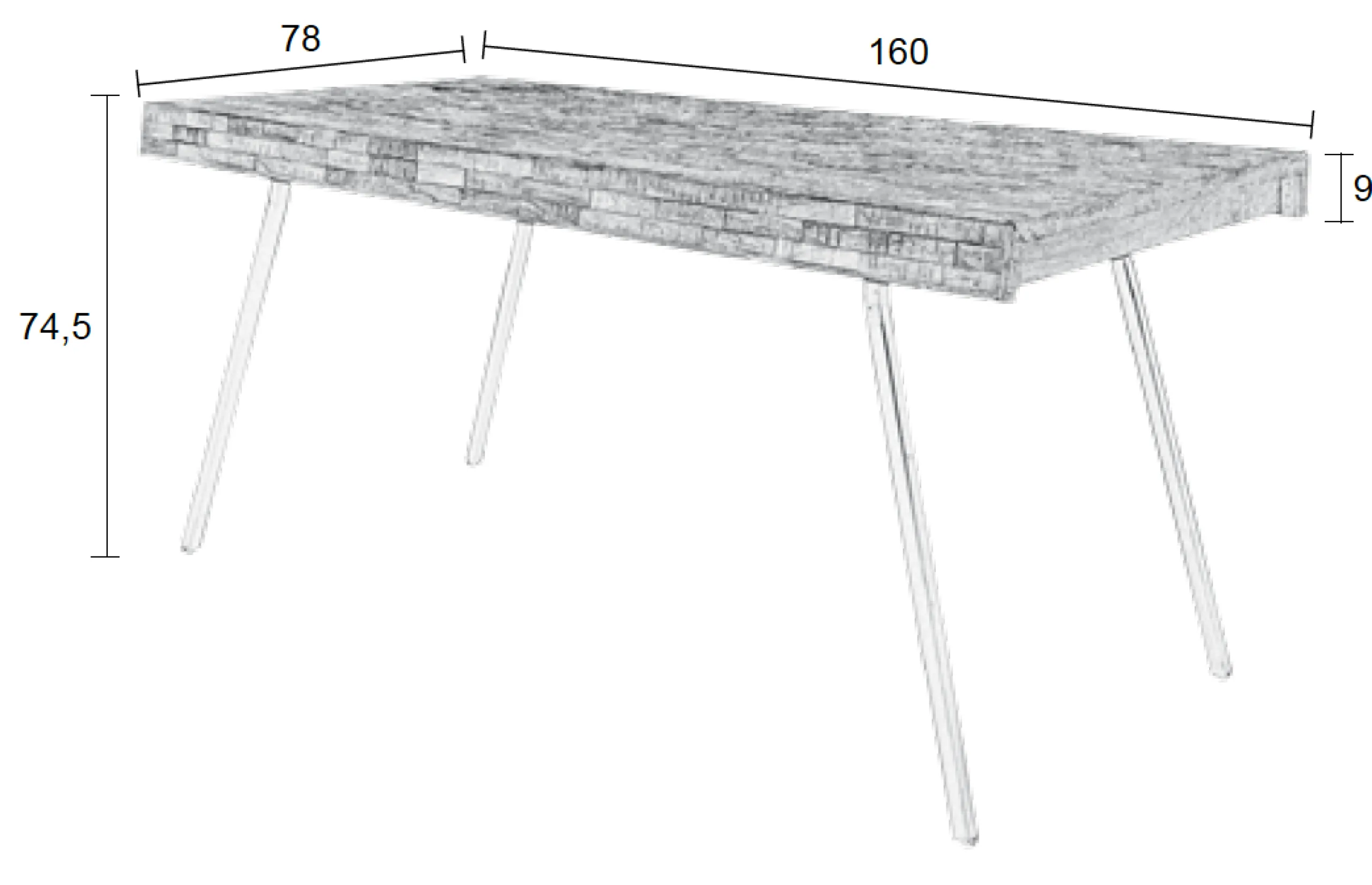 Esstisch Suri Modern Vintage Recyceltes Holz in 220 cm-Vintagehaus Sale