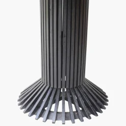 Esstisch Teak Eiffel Rund 120 Vintage Design Schwarz-Raw Materials Best