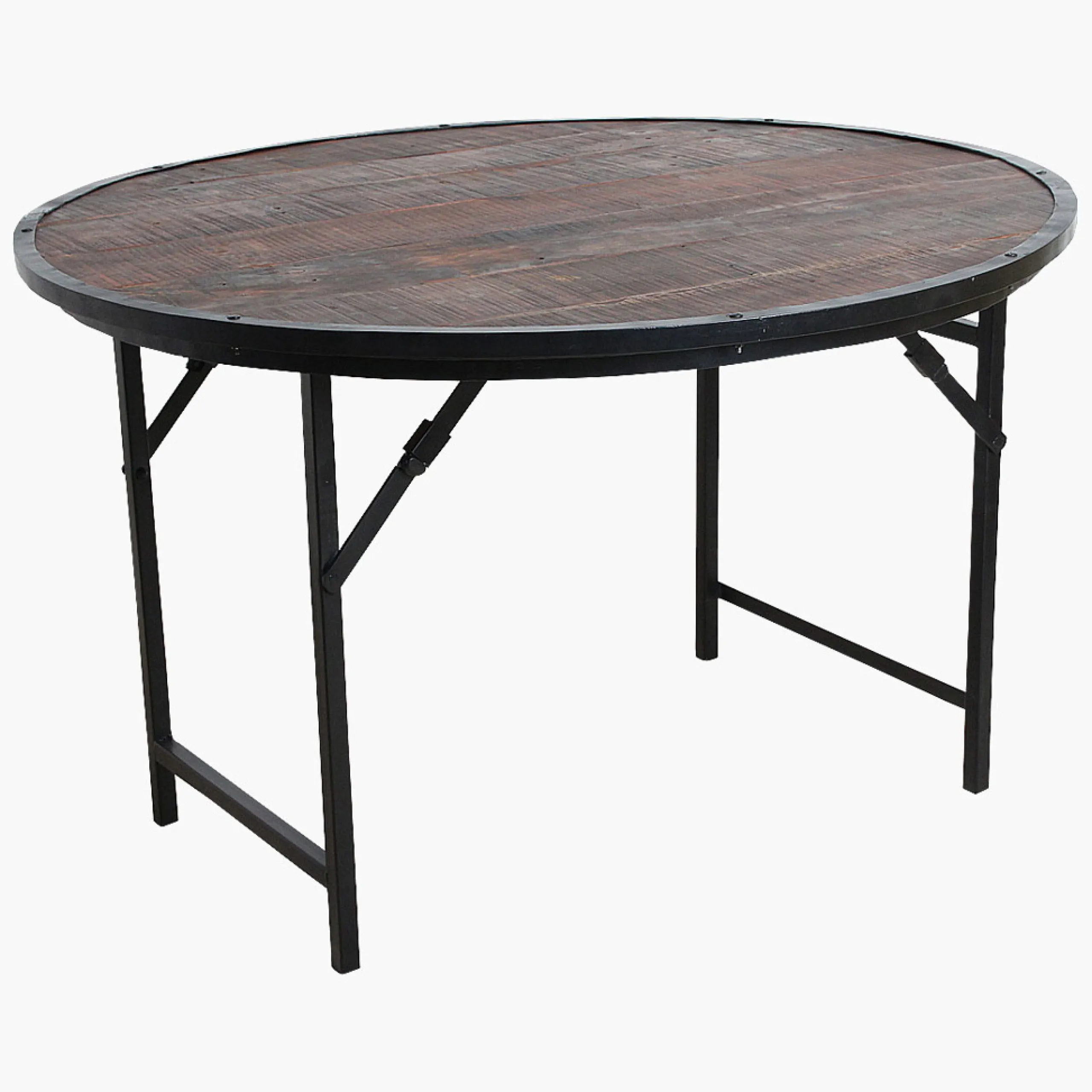 Esstisch Vintage Cafehaus Industrial Klapptisch Rund 120-Raw Materials Clearance