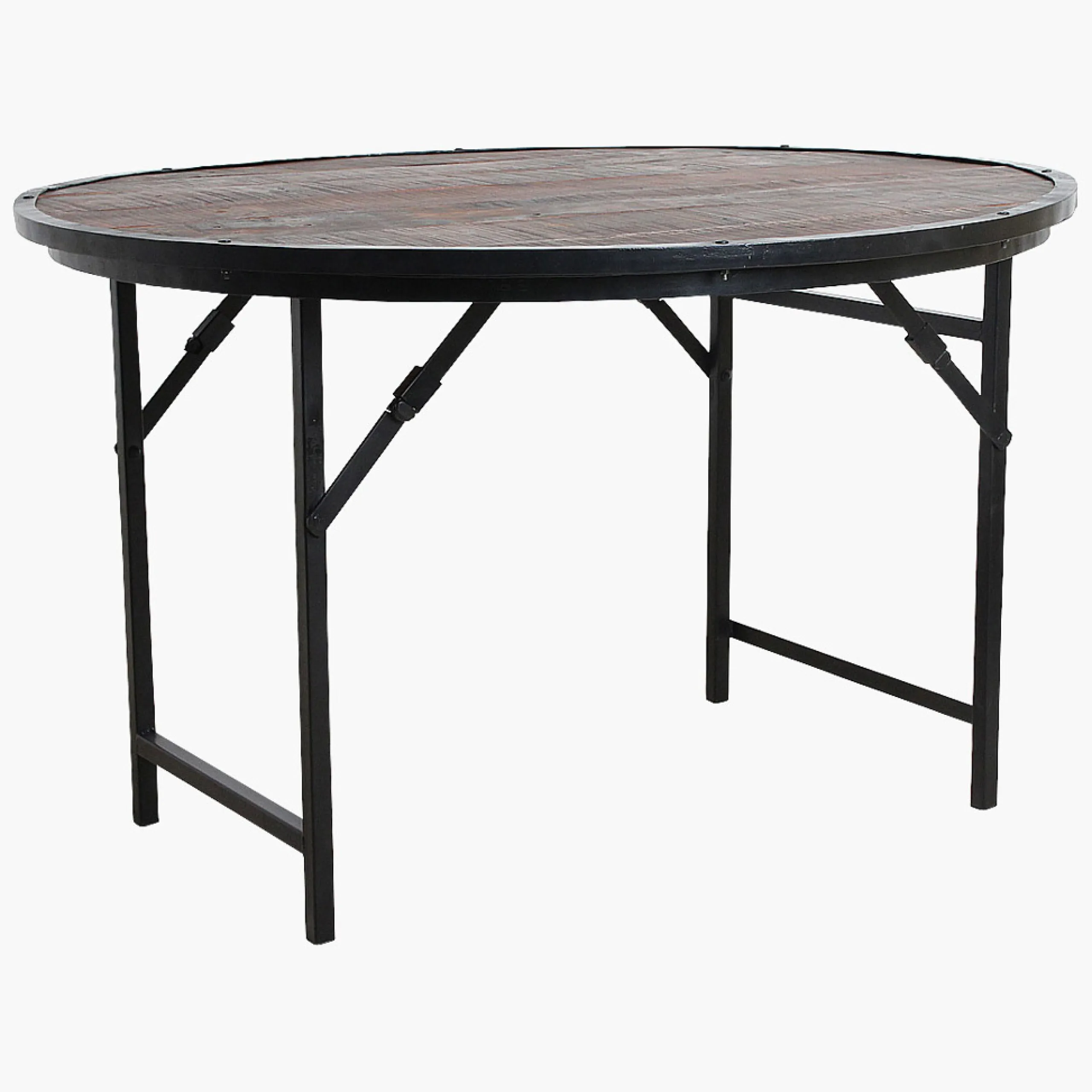 Esstisch Vintage Cafehaus Industrial Klapptisch Rund 120-Raw Materials Clearance