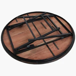 Esstisch Vintage Cafehaus Industrial Klapptisch Rund 120-Raw Materials Clearance