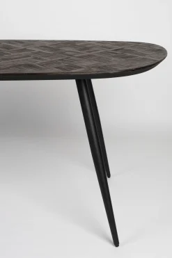 Esstisch Webster Oval Teakholz Retro Braun Parkettdesign 180-Zuiver Clearance