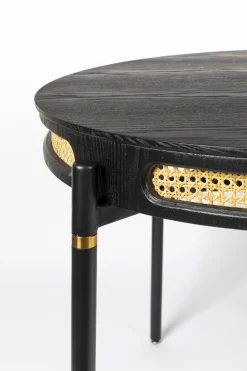 Esstisch Wiener Geflecht Don't Stop The Webbing Schwarz Gold Rattan-Bold Monkey New