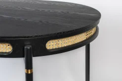 Esstisch Wiener Geflecht Don't Stop The Webbing Schwarz Gold Rattan-Bold Monkey New