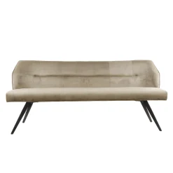 Esstischbank Polsterbank Pull Raute Samt 180 Beige-Vintagehaus Sale