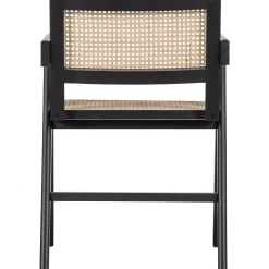 Esstischstuhl Esszimmerstuhl Armlehnstuhl Gunnar Rattan schwarz-WOOOD Clearance