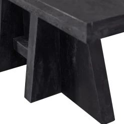 Esszimmer-Set Tripoli Massivholztisch, Bank & zwei Stühle schwarz-WOOOD Outlet